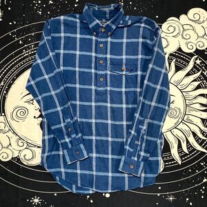 Abercrombie & Fitch Shirt Men's L Blue Plaid Button Down Classic Preppy Business